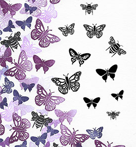 Majestix Clear Stamps Bees and Butterflies