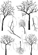 Card-io Clear Stempels Winter Trees