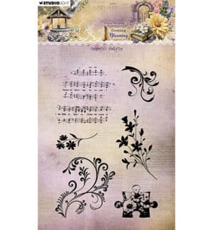 JMA Clear Stamp Hopeful swirls Growing & Blooming nr.836