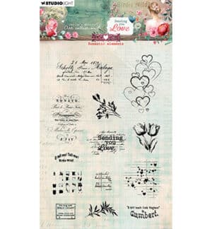 JMA Clear stamps Romantic Elements Sending You Love nr.799