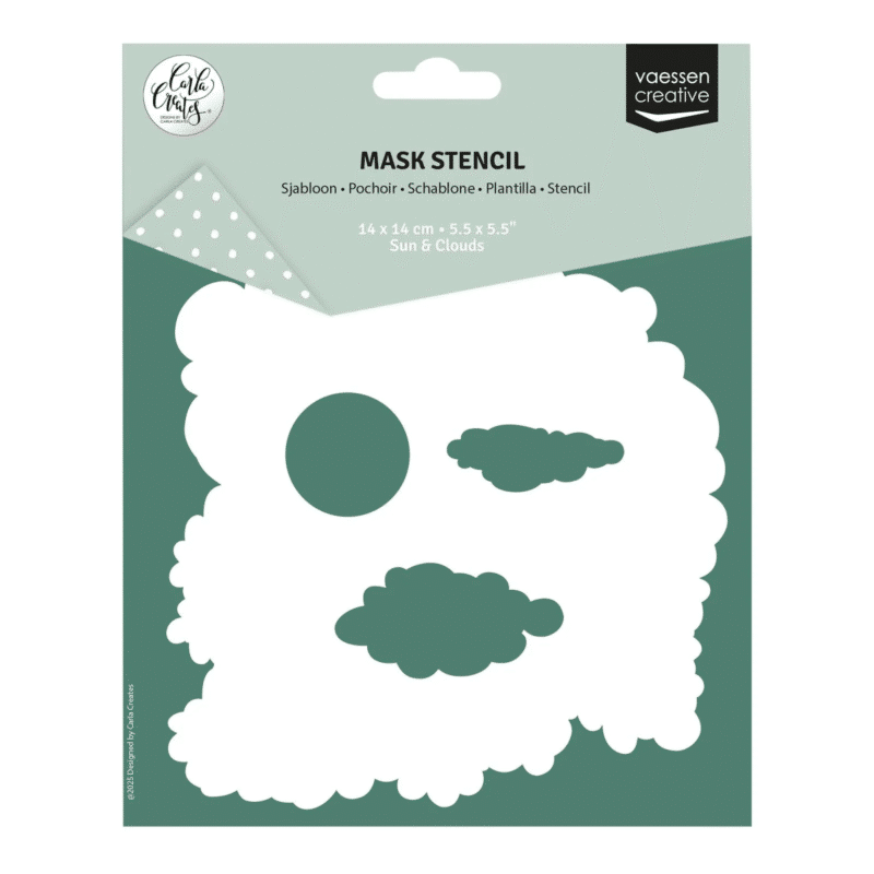 Vaessen Creative Stencil Zon & Wolken 14*14cm