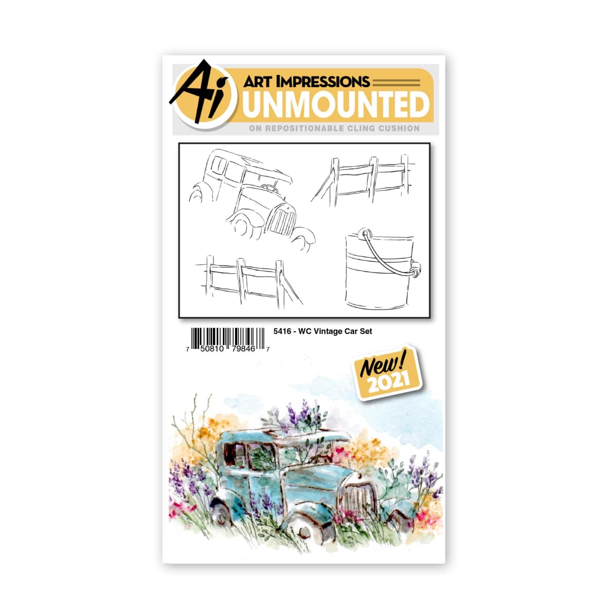 Art Impressions WC Vintage Car Set -5416