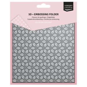 Vaessen Creative 3D Embossing Folder Hulstbladeren 15x15cm 3625-0112