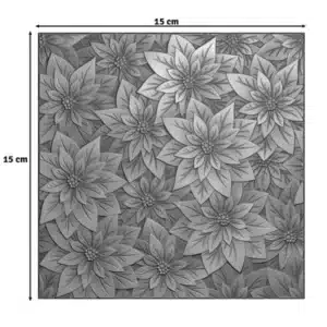 Vaessen Creative 3D Embossing Folder Kerstroos 15x15cm 3625-0109