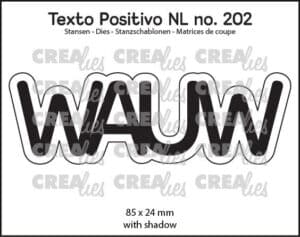 Crealies - Wauw - texto positivo (POSNL202)