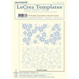 Leane Creatief - Decorations 4, flowers & dots - stencil (95.3653)