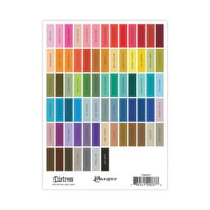 Ranger Tim Holtz Distress Mini Ink Pad Label Sheets Black (TDA90373)