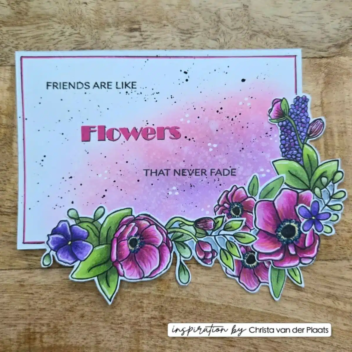 Vaessen Creative - Clear Stamps by Carla Creates - Flowers Square Edge 11st. (CAR0309)