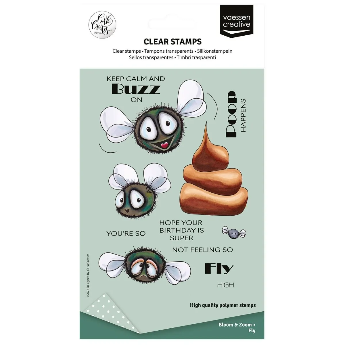 Vaessen Creative - Clear Stamps by Carla Creates - Fly 17st. (CAR0307)