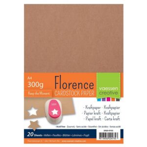 Florence - Kraftpapier 300g Glad A4 20x (2920-0102)
